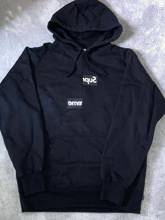 Supreme x Comme des Garçons Split Small Box Logo Hoodie Black